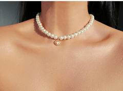 24K Seashell Czech Pearls Choker - VirtuousWares:Global