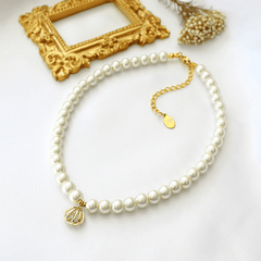 24K Seashell Czech Pearls Choker - VirtuousWares:Global