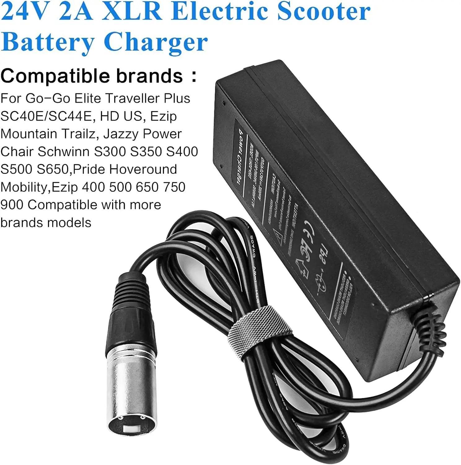 24V 3A 5A Battery Charger for Go-Go Elite Traveller SC40E/SC44E, - VirtuousWares:Global