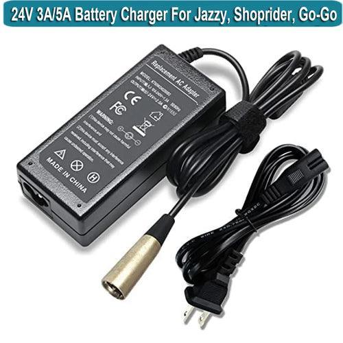 24V 5A 3-Pin Male XLR Connector Battery Charger for Lakematic,Pride - VirtuousWares:Global