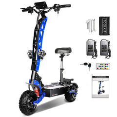 [USA Direct] TOURSOR E8P Electric Scooter 60V 35AH Battery 3000W*2 Dual Motors 11inch Off-Road Tires 120KM Max Mileage 150KG Max Load Folding E-Scooter