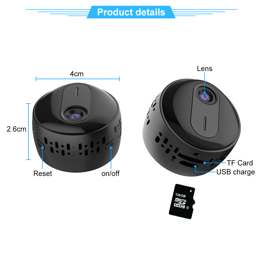 2MP 1080P HD Wifi Camera Smart Home Security Mini Camcorder - VirtuousWares:Global
