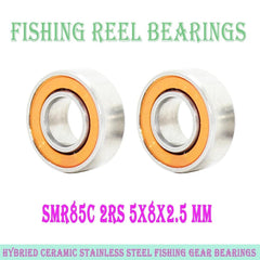 2PC SMR85 2OS Bearing 5x8x2.5 mm CB ABEC7 Stainless Steel Hybrid - VirtuousWares:Global