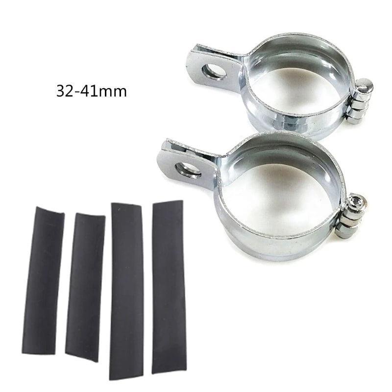 2pcs Motor Turn Signal Light Spotlight Mount Bracket Tube Clamp Mount - VirtuousWares:Global