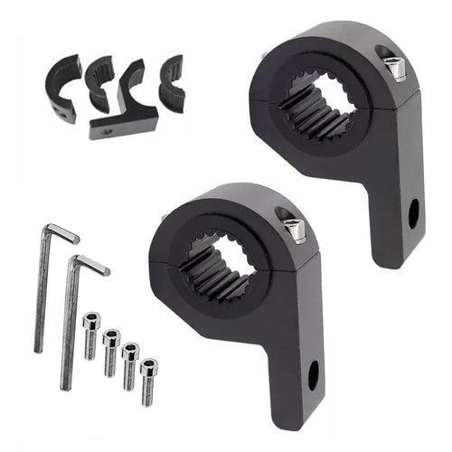 2PCS Motorcycle LED Headlight Clamps Bracket Head Light Lamp Holder - VirtuousWares:Global