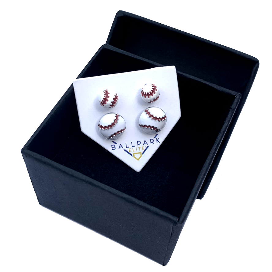 2pk Baseball Stud Earrings – 2 pairs by Ballpark Elite - VirtuousWares:Global