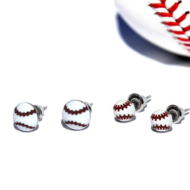 2pk Baseball Stud Earrings – 2 pairs by Ballpark Elite - VirtuousWares:Global