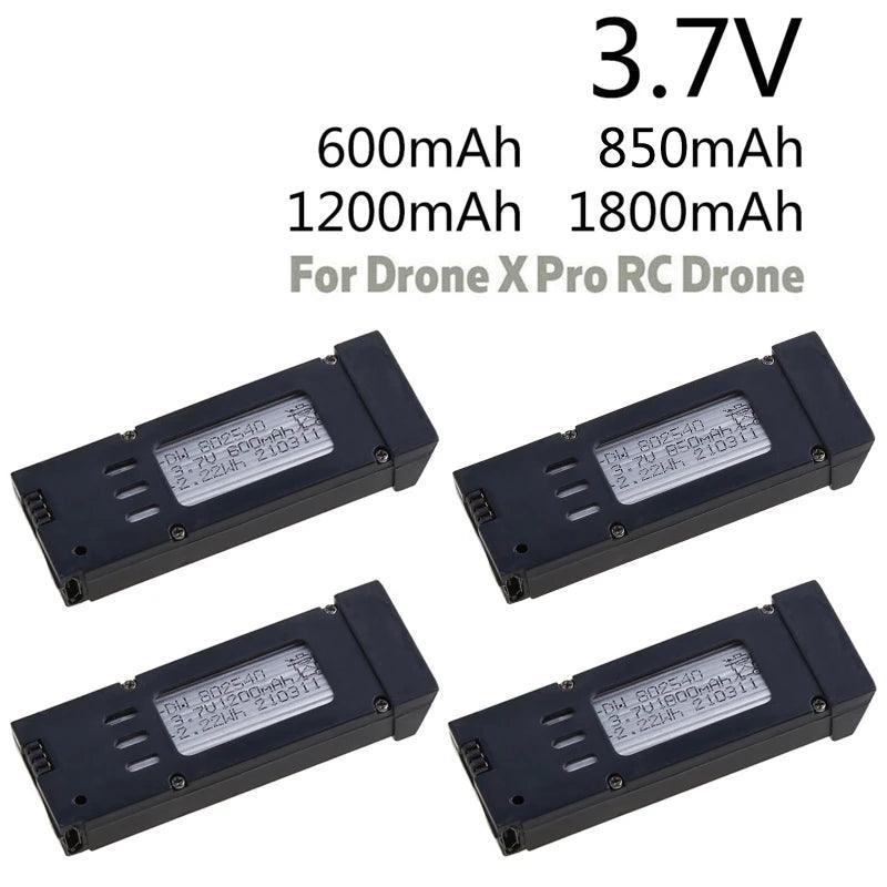 3.7V 600mAh 850mAh 1200mAh 1800mAh Lithium Battery E58 S168 JY019 JD19 Quadcopter Spare Parts - VirtuousWares:Global