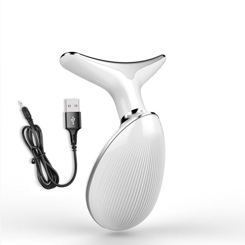 3 Colors Led Facial Neck Massager Photon Skin Tighten Slimming Reduce - VirtuousWares:Global