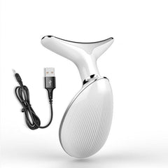 3 Colors Led Facial Neck Massager Photon Skin Tighten Slimming Reduce - VirtuousWares:Global