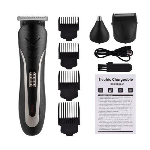 3 In 1 Professional Hair Trimmer Men's Hair Clipper Rechargeable Nose - VirtuousWares:Global