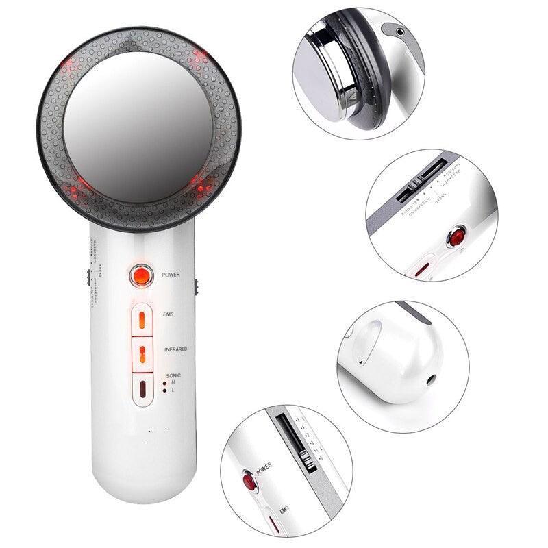 3 In 1 Ultrasonic Far Infrared EMS Facial Body Slimming Massager Skin - VirtuousWares:Global