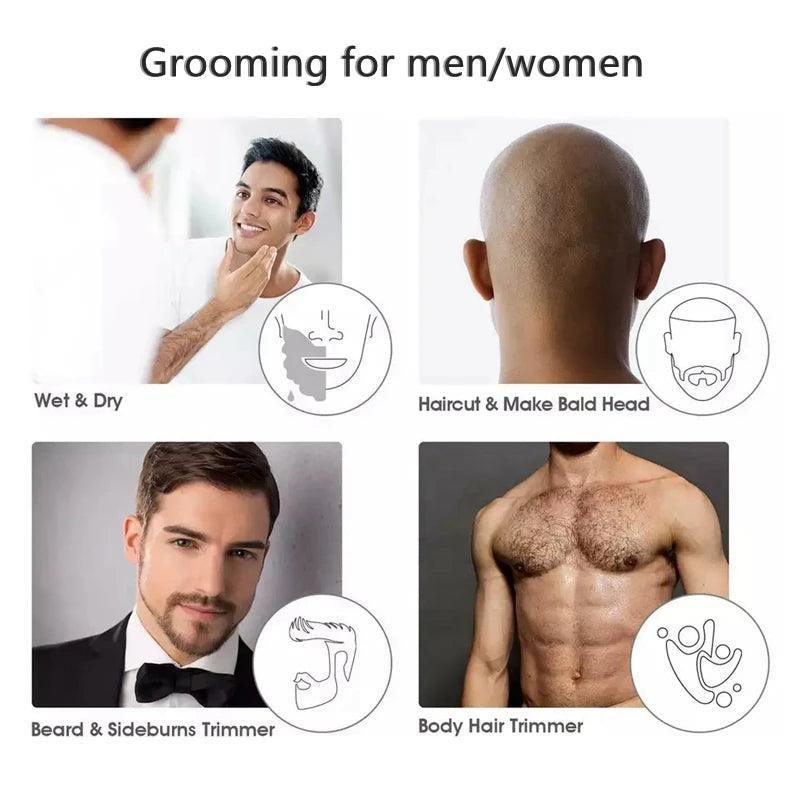 3 in1 Electric Shaver for Men Wet Dry Electric Razor Facial Beard & - VirtuousWares:Global