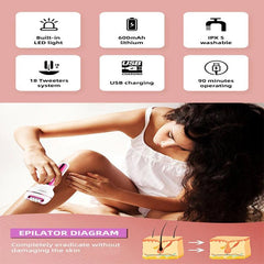 3 in1 Epilator Women Electric Shaver For Face & Body Rechargeable Lady - VirtuousWares:Global