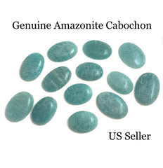 3 Pcs Amazonite Cabochon, Loose Natural Gemstone, Jewelry Making, Jewe - VirtuousWares:Global
