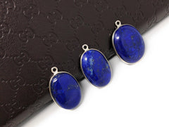 3 Pcs Lapis Lazuli Charms, Gemstone Charms, DIY Jewelry Making, - VirtuousWares:Global