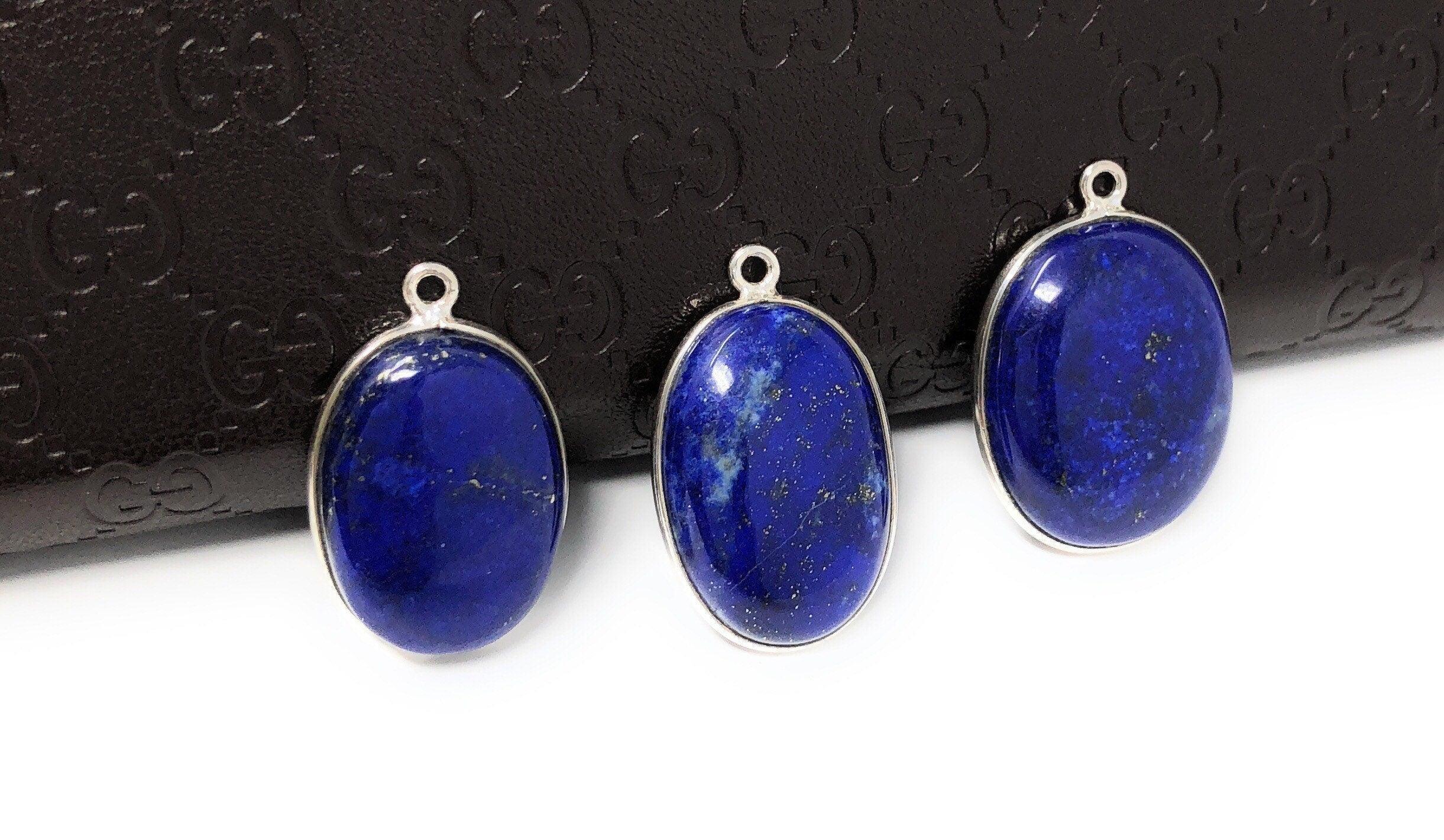 3 Pcs Lapis Lazuli Charms, Gemstone Charms, DIY Jewelry Making, - VirtuousWares:Global
