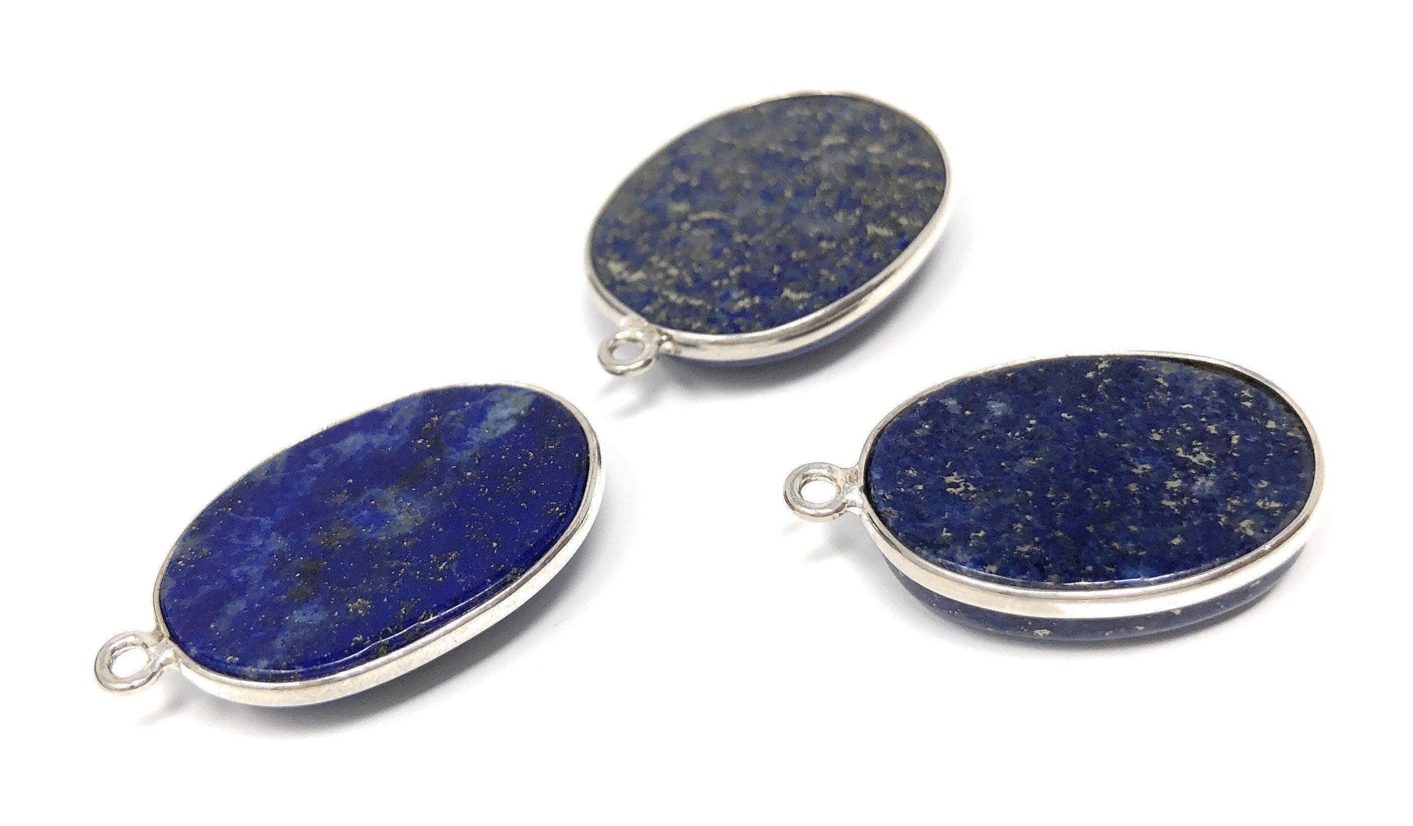 3 Pcs Lapis Lazuli Charms, Gemstone Charms, DIY Jewelry Making, - VirtuousWares:Global