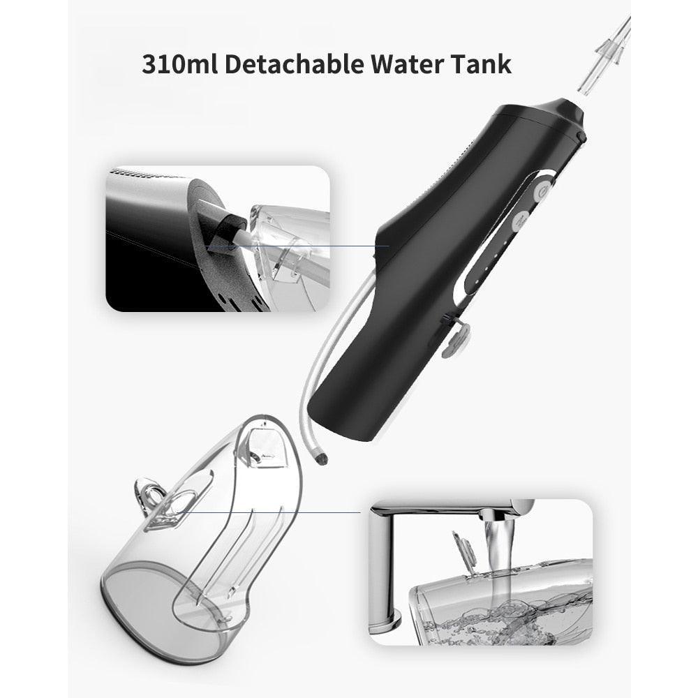 310ml Oral Irrigator Dental Portable Water Flosser USB Rechargeable 4 - VirtuousWares:Global