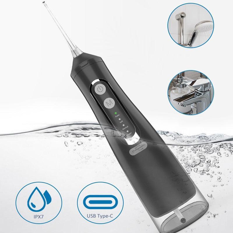 310ml Oral Irrigator Dental Portable Water Flosser USB Rechargeable 4 - VirtuousWares:Global