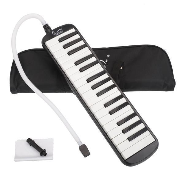 32-Key Melodica with Mouthpiece & Hose & Bag Black - VirtuousWares:Global