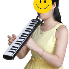 32-Key Melodica with Mouthpiece & Hose & Bag Black - VirtuousWares:Global