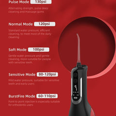 330ml Portable Oral Irrigator Dental Rechargeable Water Flosser 5 - VirtuousWares:Global