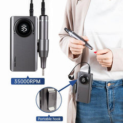 35000RPM Electric Nail Drill Machine USB Charging for Nail Gel Polish - VirtuousWares:Global