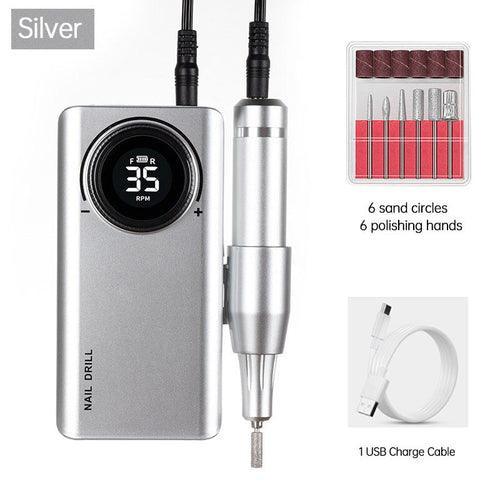 35000RPM Electric Nail Drill Machine USB Charging for Nail Gel Polish - VirtuousWares:Global