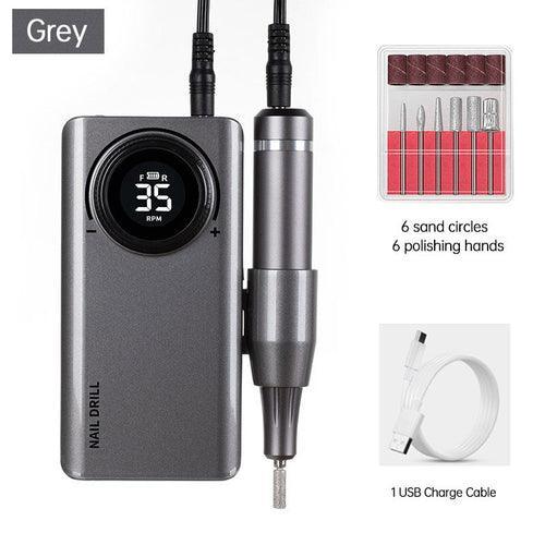 35000RPM Electric Nail Drill Machine USB Charging for Nail Gel Polish - VirtuousWares:Global