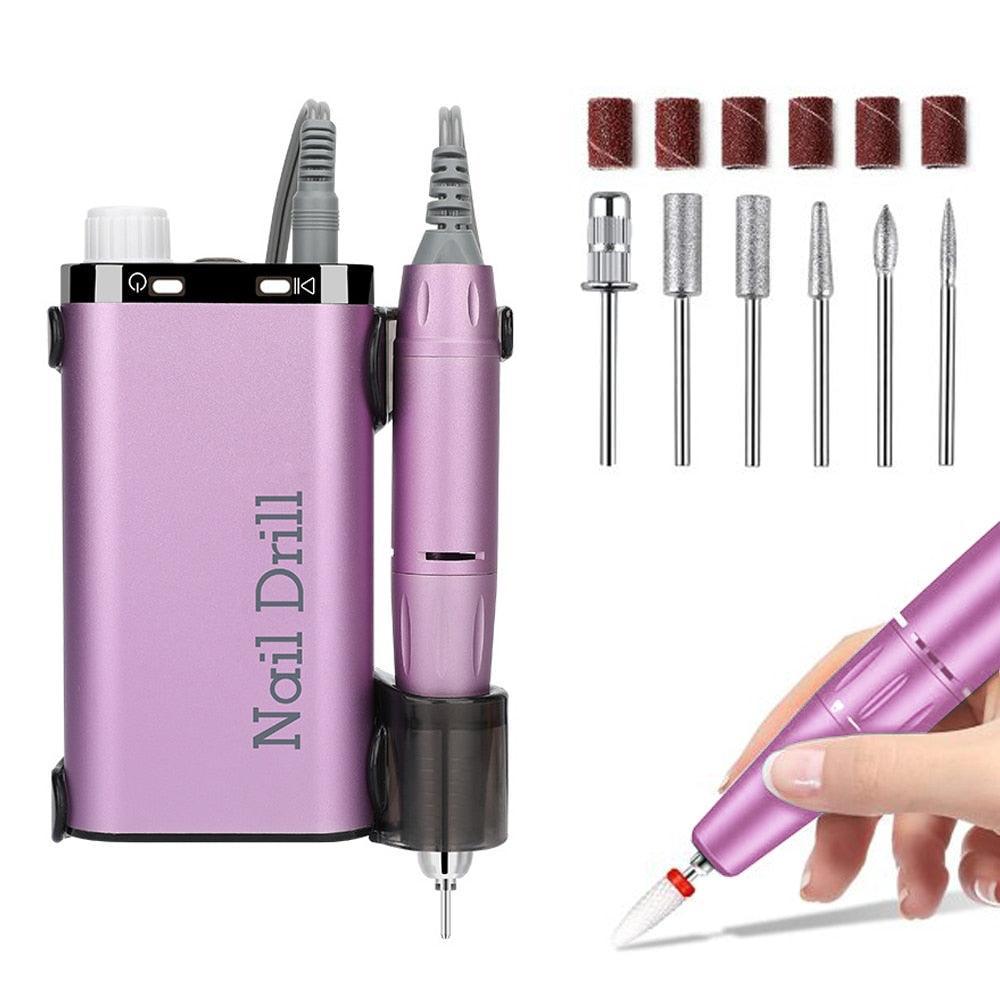 35000RPM Electric Nail Drill Rechargeable USB Nail Manicure Machine - VirtuousWares:Global