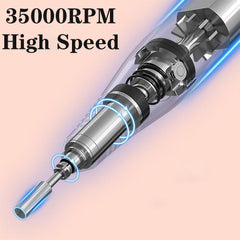35000RPM Electric Nail Drill Rechargeable USB Nail Manicure Machine - VirtuousWares:Global