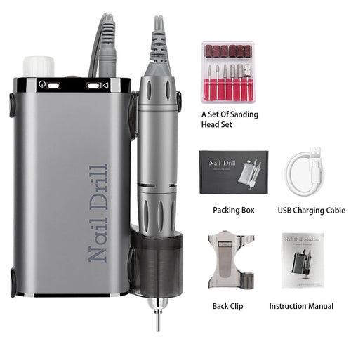 35000RPM Electric Nail Drill Rechargeable USB Nail Manicure Machine - VirtuousWares:Global