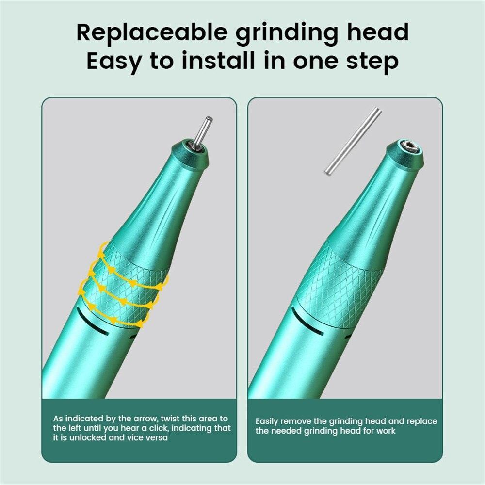 35000RPM Portable Electric Nail Drill Manicure Machine Acrylic Gel - VirtuousWares:Global