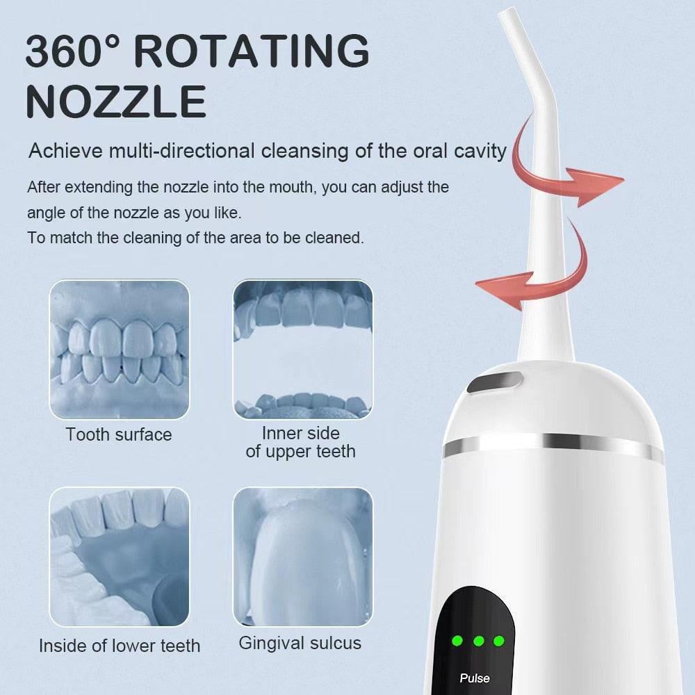 350ML Portable Electric Oral Irrigator Dental Water Flosser USB - VirtuousWares:Global