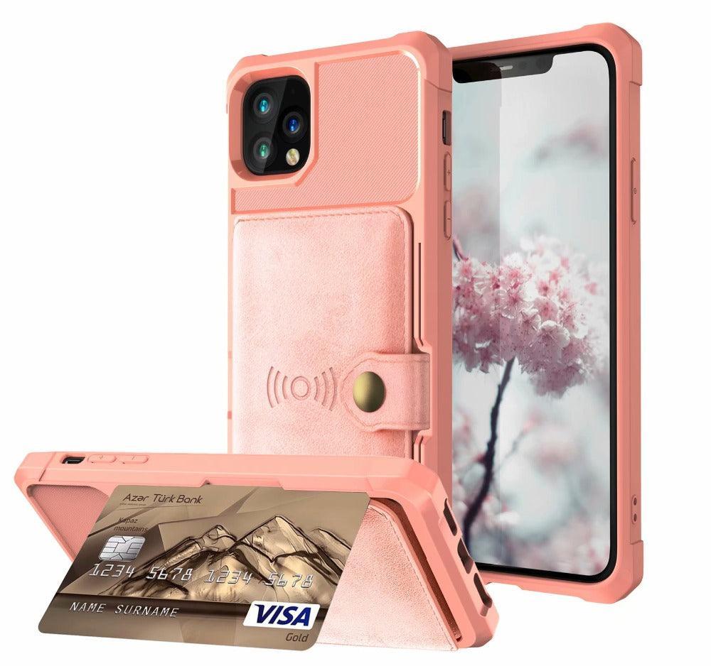 360 Protection Magnetic Leather Wallet Armor Case for iPhone - VirtuousWares:Global