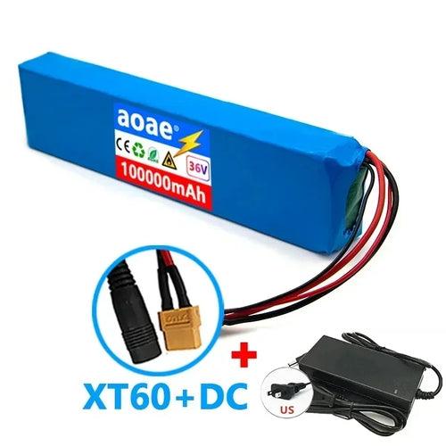 36V 100000mAh 18650 Rechargeable Lithium Battery Pack 10S3P Power - VirtuousWares:Global