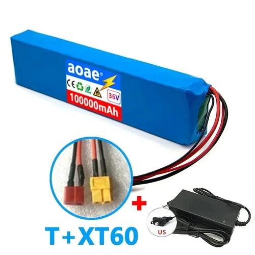 36V 100000mAh 18650 Rechargeable Lithium Battery Pack 10S3P Power - VirtuousWares:Global