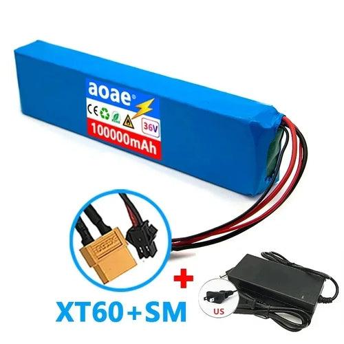 36V 100000mAh 18650 Rechargeable Lithium Battery Pack 10S3P Power - VirtuousWares:Global