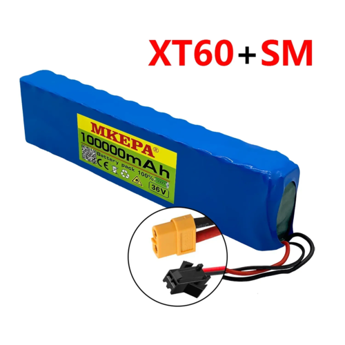 36V 100Ah 18650 Rechargeable Lithium Battery Pack 10S3P 1000W Power - VirtuousWares:Global