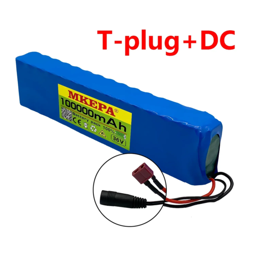 36V 100Ah 18650 Rechargeable Lithium Battery Pack 10S3P 1000W Power - VirtuousWares:Global