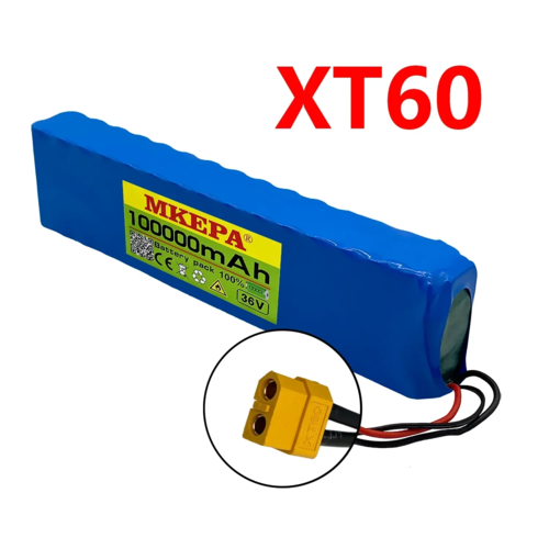 36V 100Ah 18650 Rechargeable Lithium Battery Pack 10S3P 1000W Power - VirtuousWares:Global