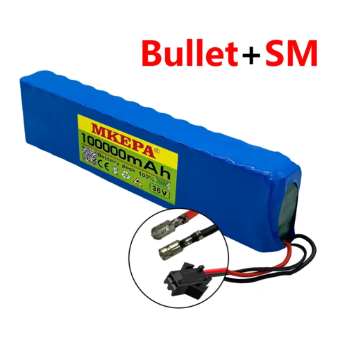 36V 100Ah 18650 Rechargeable Lithium Battery Pack 10S3P 1000W Power - VirtuousWares:Global