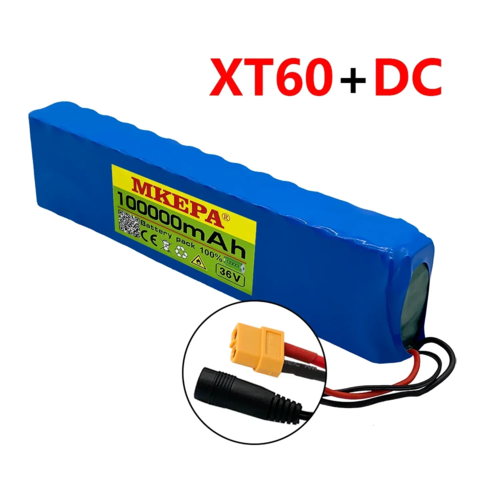 36V 100Ah 18650 Rechargeable Lithium Battery Pack 10S3P 1000W Power - VirtuousWares:Global