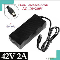 36V Charger Output 42V 2A Powerboard Lithium Battery Charge with RCA10MM Connector - VirtuousWares:Global