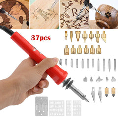 37pcs Wood Burning Pen Set Soldering Carving Kit - VirtuousWares:Global