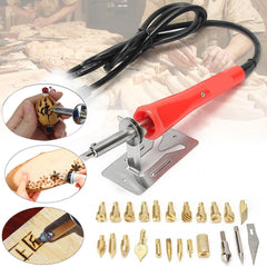 37pcs Wood Burning Pen Set Soldering Carving Kit - VirtuousWares:Global