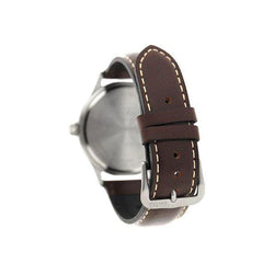 39.5mm navigation watch with strap in chestnut colour leather - VirtuousWares:Global