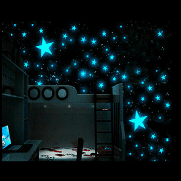3D Stars Glow Luminous Fluorescent Wall Stickers - VirtuousWares:Global