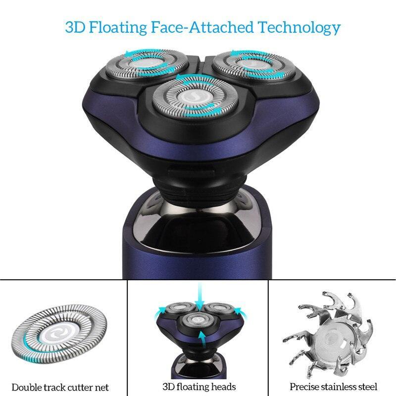 3D Waterproof Electric Shaver For Men Beard Trimmer Digital LED - VirtuousWares:Global